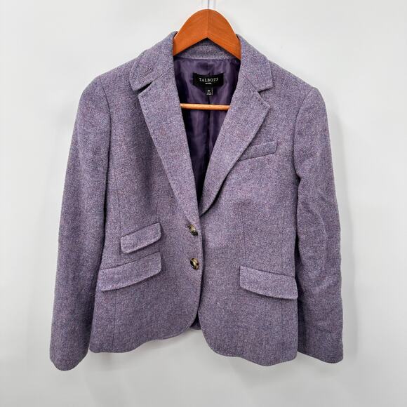 TALBOTS Wool Blend Notched Collar Lavender Purple Blazer // 4 Petite - Picture 1 of 7